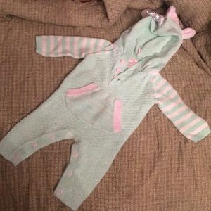 NB Cat & Jack Knit Unicorn Jumpsuit